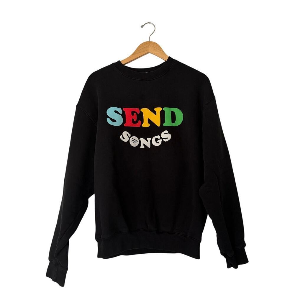 Mad happy x Spotify “Send Songs” Rare Collab Crewneck Size Large